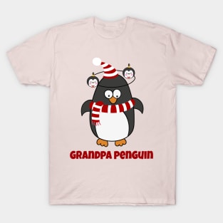 Mens Christmas Penguin Pajama Animal Costume Grandpa Penguin Shirt T-Shirt T-Shirt